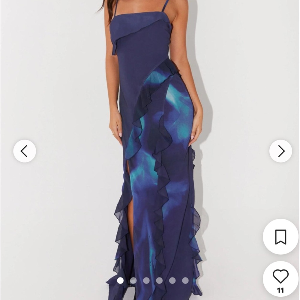 Peppermayo Navy and Teal Maxi Dress